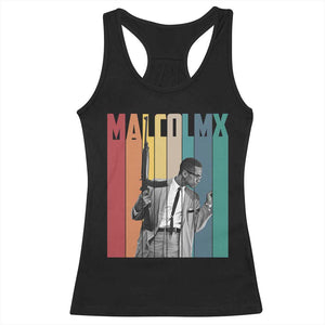 Malcolm X Racerback Tank Top Retro Portrait Black Empowerment Heritage Gift TS12 Black Print Your Wear