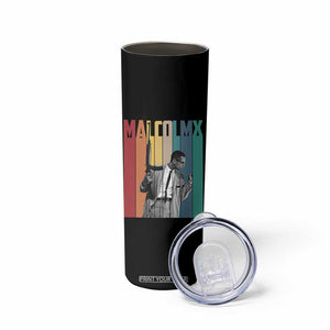 Malcolm X Skinny Tumbler Retro Portrait Black Empowerment Heritage Gift TS12 Print Your Wear