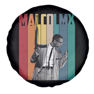 Malcolm X Spare Tire Cover Retro Portrait Black Empowerment Heritage Gift TS12 Print Your Wear