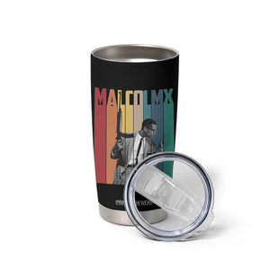 Malcolm X Tumbler Cup Retro Portrait Black Empowerment Heritage Gift TS12 Print Your Wear