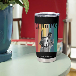 Malcolm X Tumbler Cup Retro Portrait Black Empowerment Heritage Gift TS12 Print Your Wear