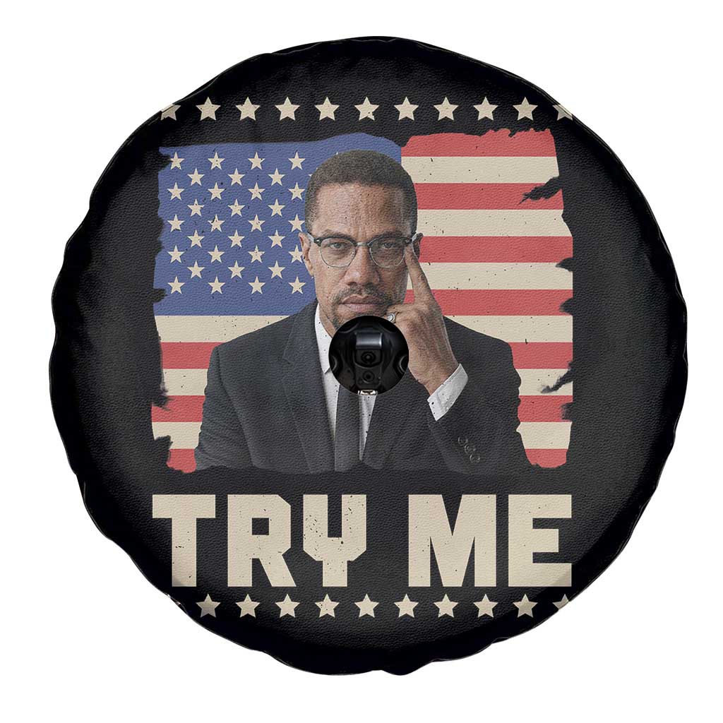 Malcolm X Try Me Spare Tire Cover African American Pride Gift TS12 Print Your Wear