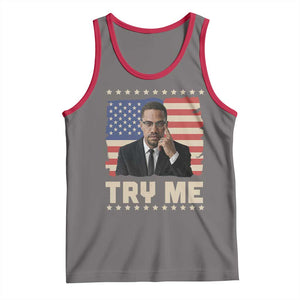Malcolm X Try Me Tank Top African American Pride Gift TS12 Deep Heather Red Print Your Wear