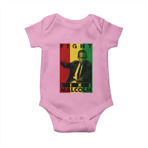 Fight Like Malcolm X Baby Onesie African American Pride Gift TS12 Light Pink Print Your Wear
