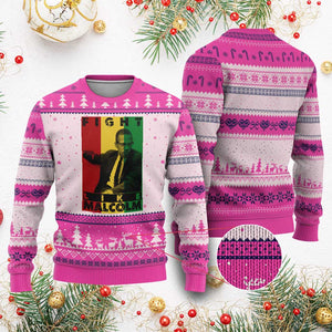 Fight Like Malcolm X Ugly Christmas Sweater African American Pride Gift TS12 Hot Pink Print Your Wear