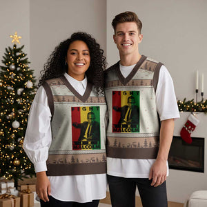 Fight Like Malcolm X V-Neck Knit Sweater Vest African American Pride Gift TS12 Mocha Mousse Print Your Wear