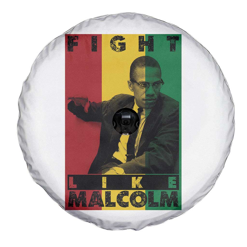 Fight Like Malcolm X Spare Tire Cover African American Pride Gift TS12 Print Your Wear