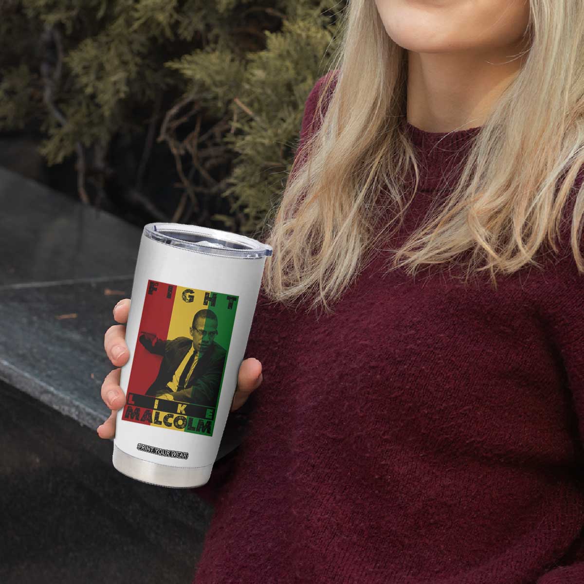 Fight Like Malcolm X Tumbler Cup African American Pride Gift TS12 Print Your Wear