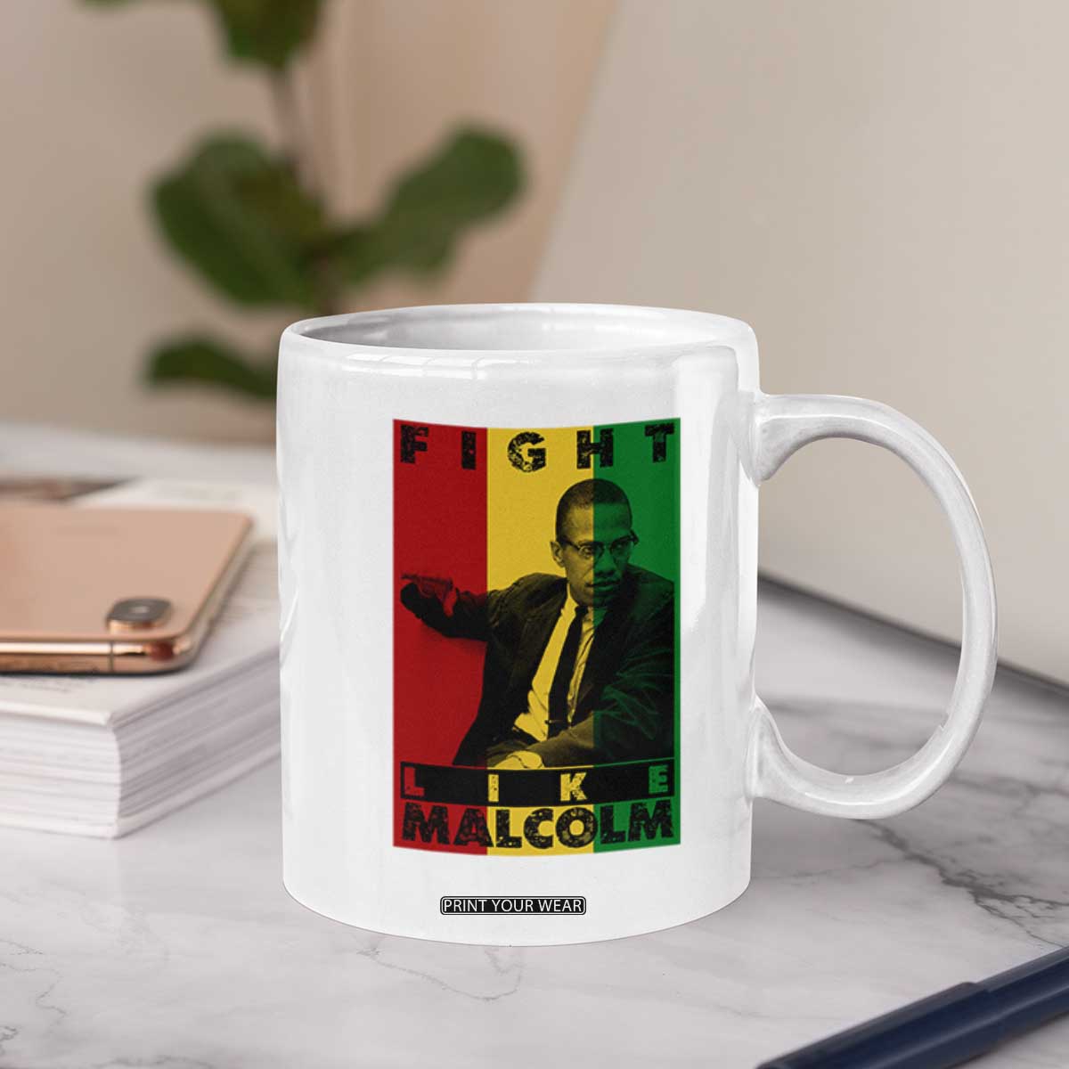 Fight Like Malcolm X Coffee Mug African American Pride Gift TS12 Print Your Wear
