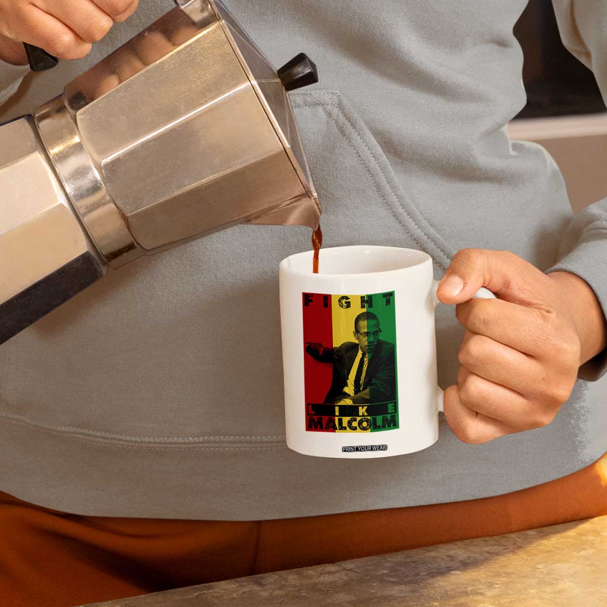 Fight Like Malcolm X Coffee Mug African American Pride Gift TS12 Print Your Wear
