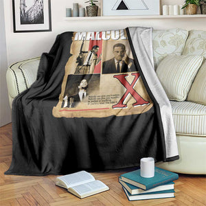 Malcolm X Quote Throw Blanket Nobody Can Give You Freedom Take It TS12 Print Your Wear