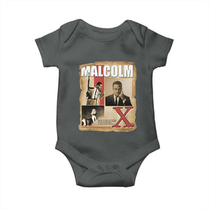 Malcolm X Quote Baby Onesie Nobody Can Give You Freedom Take It TS12 Dark Heather Print Your Wear
