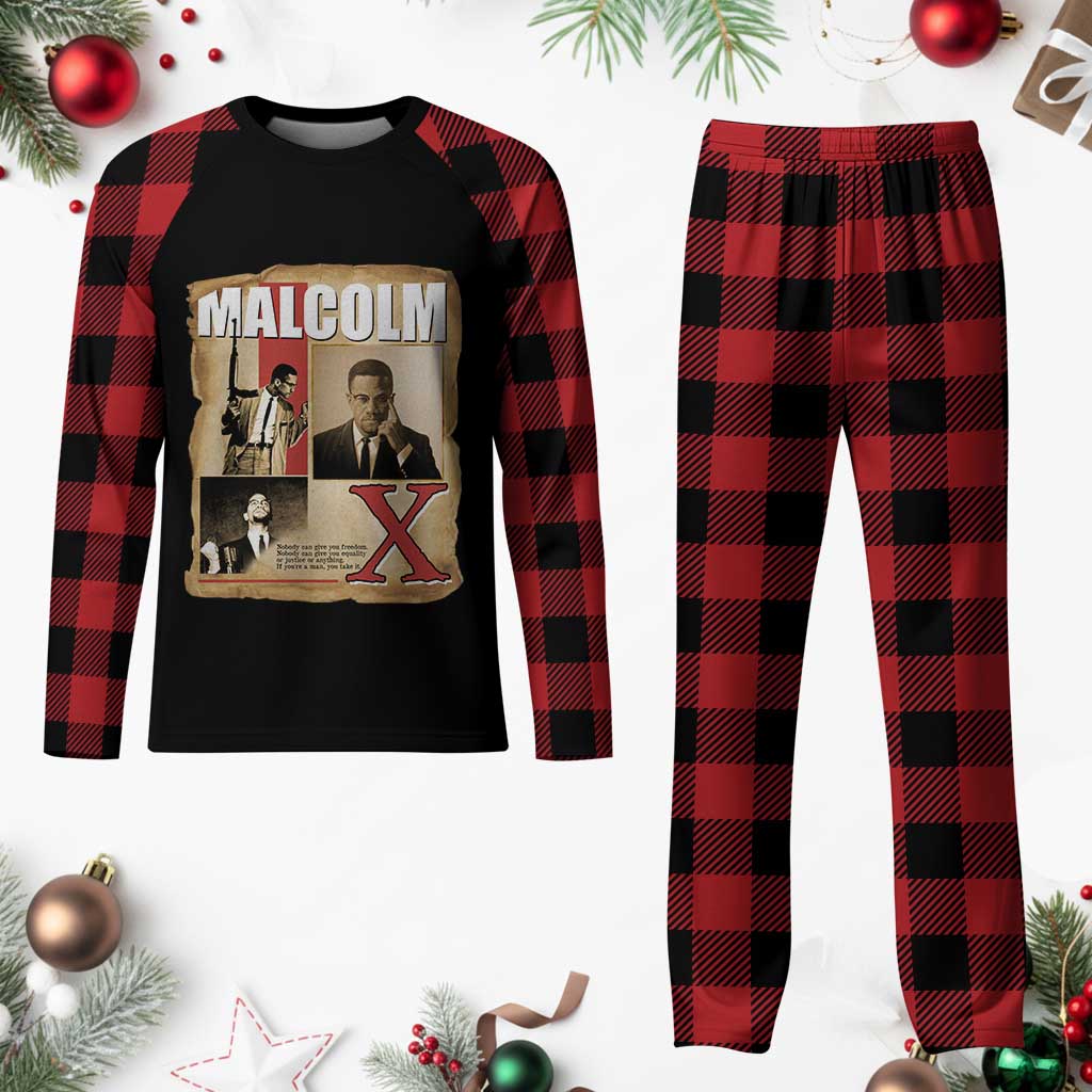 Malcolm X Quote Plaid Pajama Set Nobody Can Give You Freedom Take It TS12 Buffalo Plaid Print Your Wear