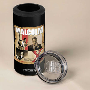 Malcolm X Quote 4 in 1 Can Cooler Tumbler Nobody Can Give You Freedom Take It TS12 Print Your Wear