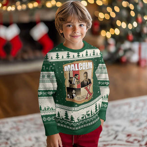 Malcolm X Quote Ugly Christmas Sweater Nobody Can Give You Freedom Take It TS12 Forest Green Beige Print Your Wear