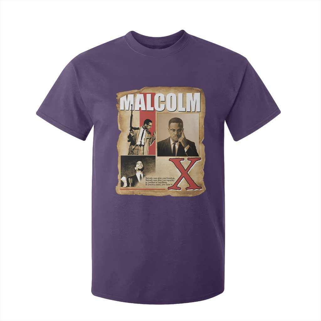 Malcolm X Quote T Shirt For Kid Nobody Can Give You Freedom Take It TS12 Purple Print Your Wear