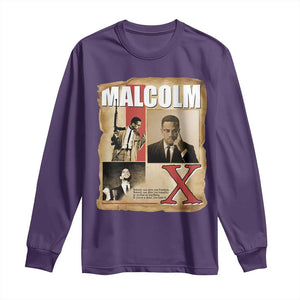 Malcolm X Quote Long Sleeve Shirt Nobody Can Give You Freedom Take It TS12 Purple Print Your Wear