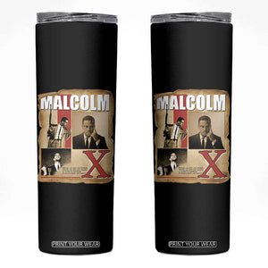 Malcolm X Quote Skinny Tumbler Nobody Can Give You Freedom Take It TS12 Black Print Your Wear