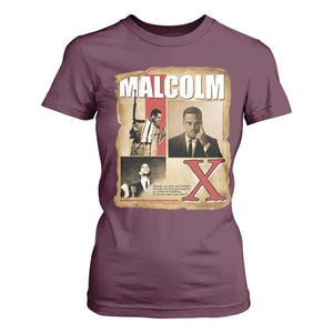 Malcolm X Quote T Shirt For Women Nobody Can Give You Freedom Take It TS12 Maroon Print Your Wear
