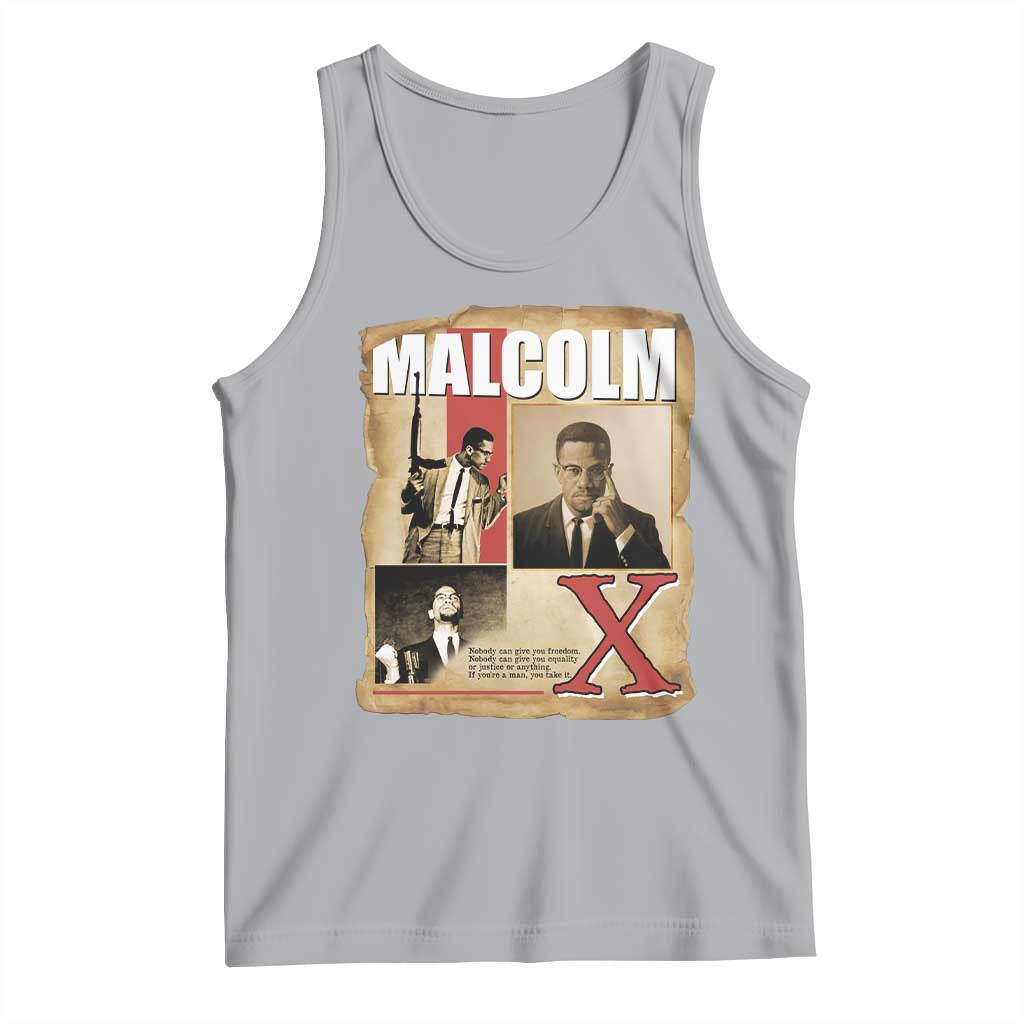 Malcolm X Quote Tank Top Nobody Can Give You Freedom Take It TS12 Athletic Heather Print Your Wear