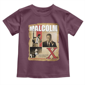 Malcolm X Quote Toddler T Shirt Nobody Can Give You Freedom Take It TS12 Maroon Print Your Wear