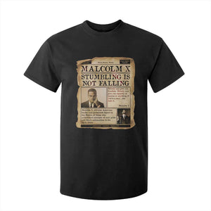 Malcolm X T Shirt For Kid Stumbling Is Not Falling Civil Rights Leader TS12 Black Print Your Wear