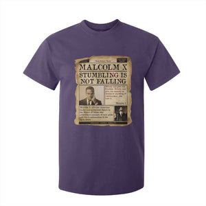 Malcolm X T Shirt For Kid Stumbling Is Not Falling Civil Rights Leader TS12 Purple Print Your Wear