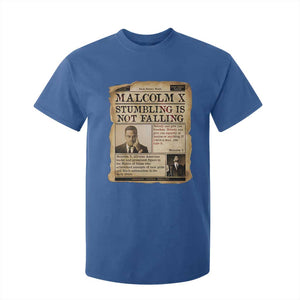 Malcolm X T Shirt For Kid Stumbling Is Not Falling Civil Rights Leader TS12 Royal Blue Print Your Wear
