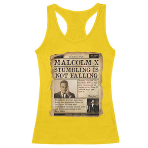 Malcolm X Racerback Tank Top Stumbling Is Not Falling Civil Rights Leader TS12 Daisy Print Your Wear
