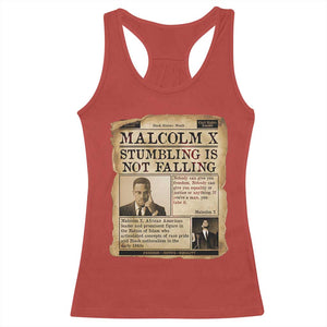 Malcolm X Racerback Tank Top Stumbling Is Not Falling Civil Rights Leader TS12 Red Print Your Wear