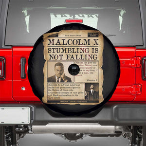 Malcolm X Spare Tire Cover Stumbling Is Not Falling Civil Rights Leader TS12 Black Print Your Wear