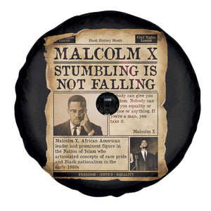 Malcolm X Spare Tire Cover Stumbling Is Not Falling Civil Rights Leader TS12 Print Your Wear