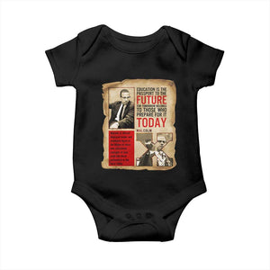 Education Is The Passport To The Future Malcolm X Wisdom Baby Onesie TS12 Black Print Your Wear