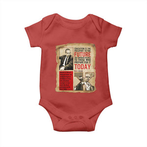 Education Is The Passport To The Future Malcolm X Wisdom Baby Onesie TS12 Red Print Your Wear
