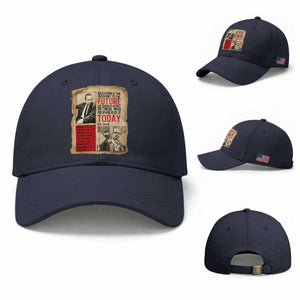 Education Is The Passport To The Future Malcolm X Wisdom Baseball Cap TS12 Baseball Cap Universal Fit Navy Print Your Wear