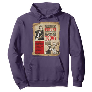 Education Is The Passport To The Future Malcolm X Wisdom Hoodie TS12 Purple Print Your Wear