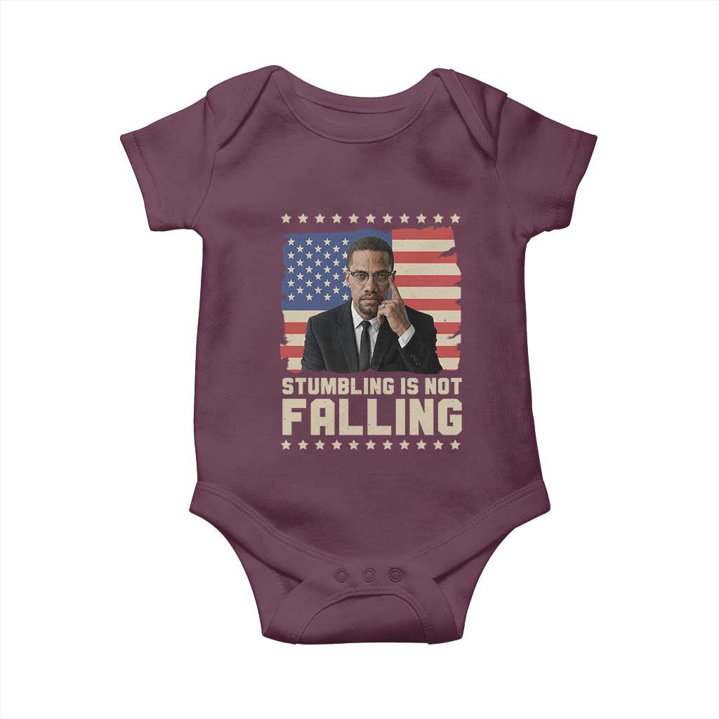 African American Pride Gift Baby Onesie Malcolm X TS12 Maroon Print Your Wear
