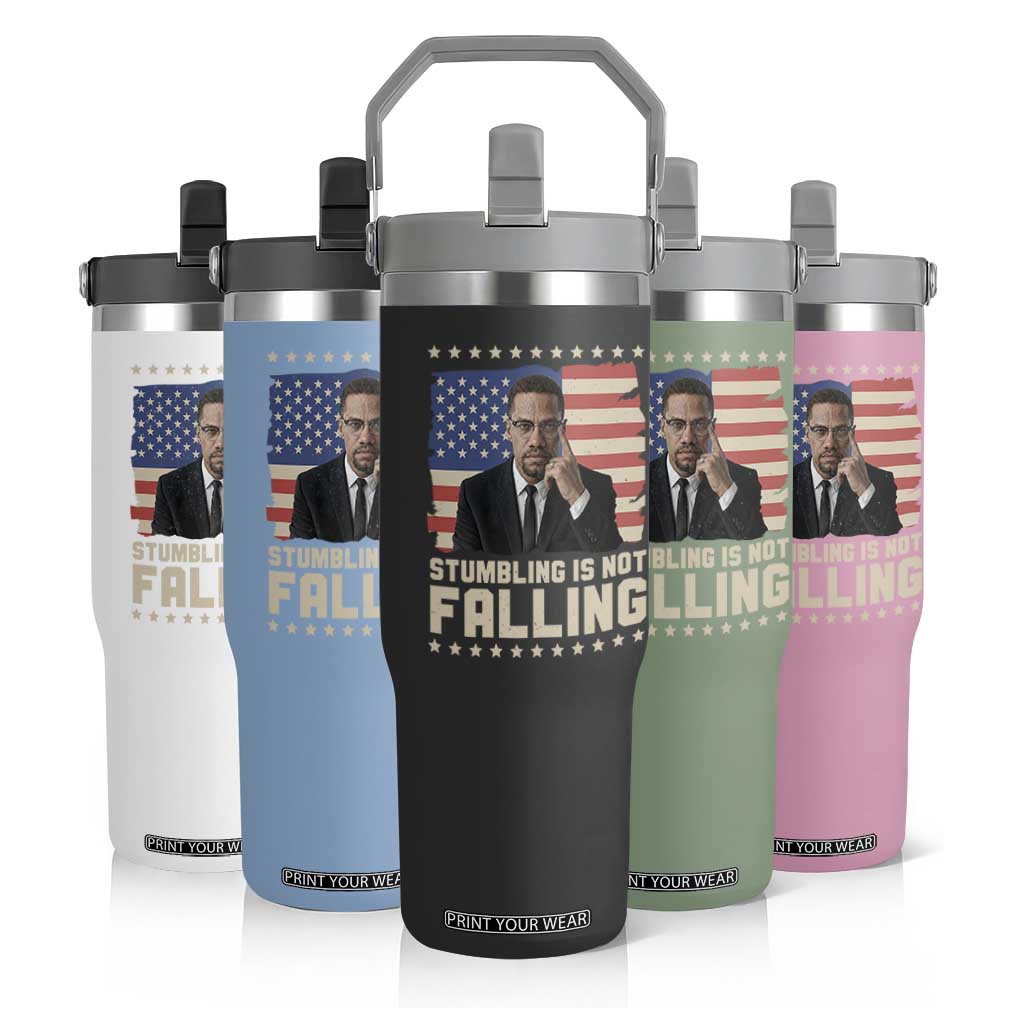 African American Pride Gift Flip Straw Tumbler Malcolm X TS12 Print Your Wear