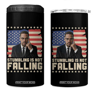 African American Pride Gift 4 in 1 Can Cooler Tumbler Malcolm X TS12 One Size: 16 oz Black Print Your Wear