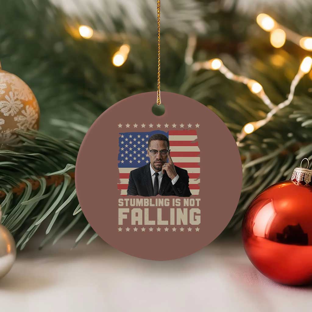 African American Pride Gift Ceramic Ornament Malcolm X TS12 1pc Mocha Print Your Wear
