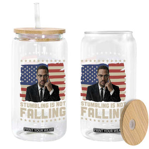 African American Pride Gift Glass Can Malcolm X TS12 Print Your Wear