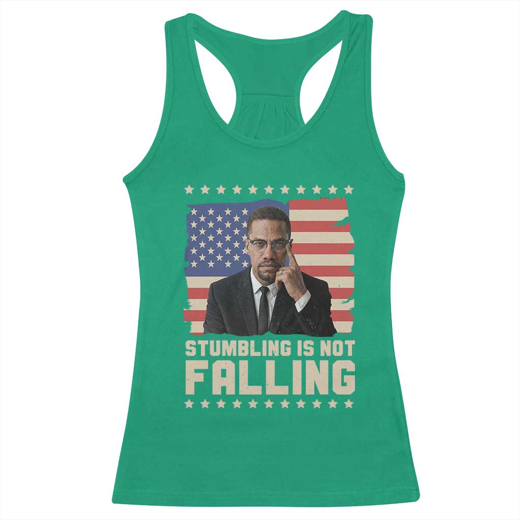 African American Pride Gift Racerback Tank Top Malcolm X TS12 Irish Green Print Your Wear