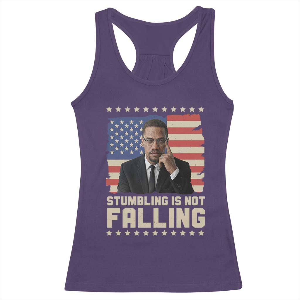 African American Pride Gift Racerback Tank Top Malcolm X TS12 Purple Print Your Wear