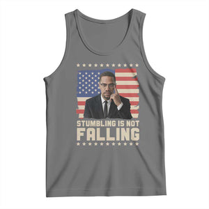 African American Pride Gift Tank Top Malcolm X TS12 Black Heather Print Your Wear