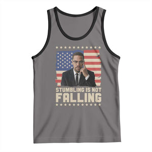 African American Pride Gift Tank Top Malcolm X TS12 Deep Heather Black Print Your Wear