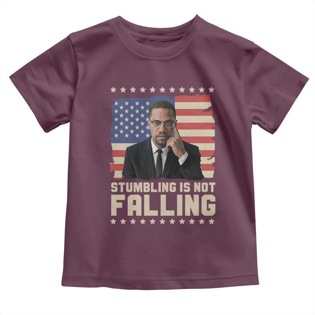 African American Pride Gift Toddler T Shirt Malcolm X TS12 Maroon Print Your Wear