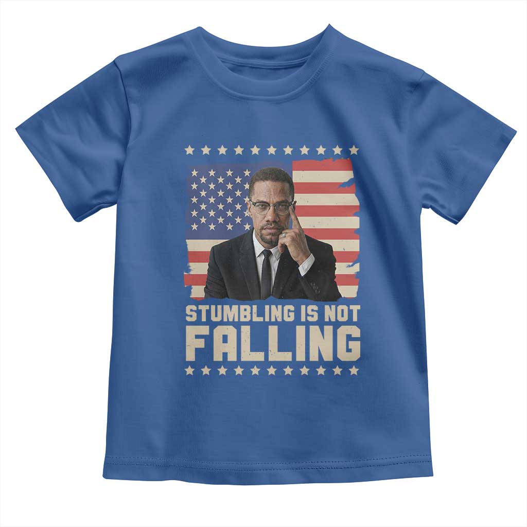 African American Pride Gift Toddler T Shirt Malcolm X TS12 Royal Blue Print Your Wear