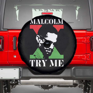 Malcolm X Try Me Spare Tire Cover American Civil Rights Leader Quote TS12 Black Print Your Wear