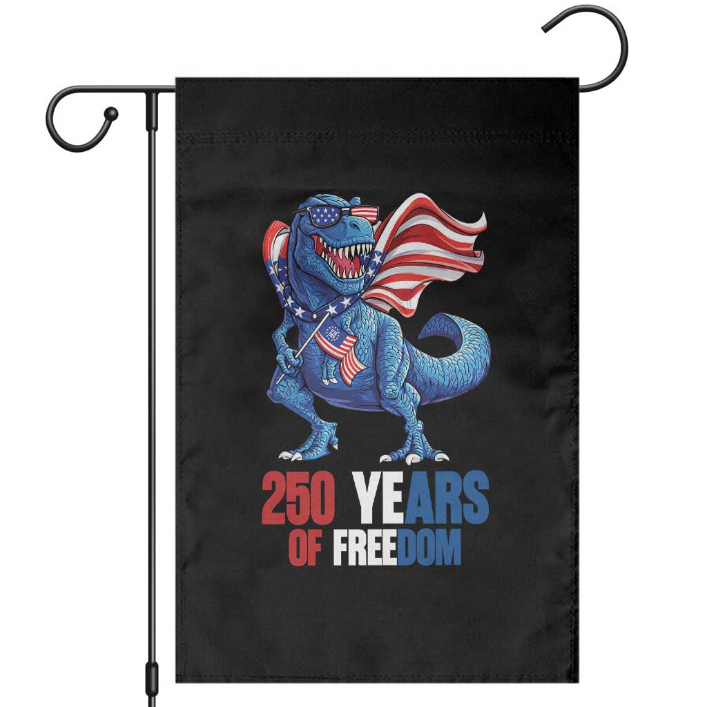 Funny Patriotic Dinosaur Garden Flag 250 Years Of Freedom TS12 Black Print Your Wear