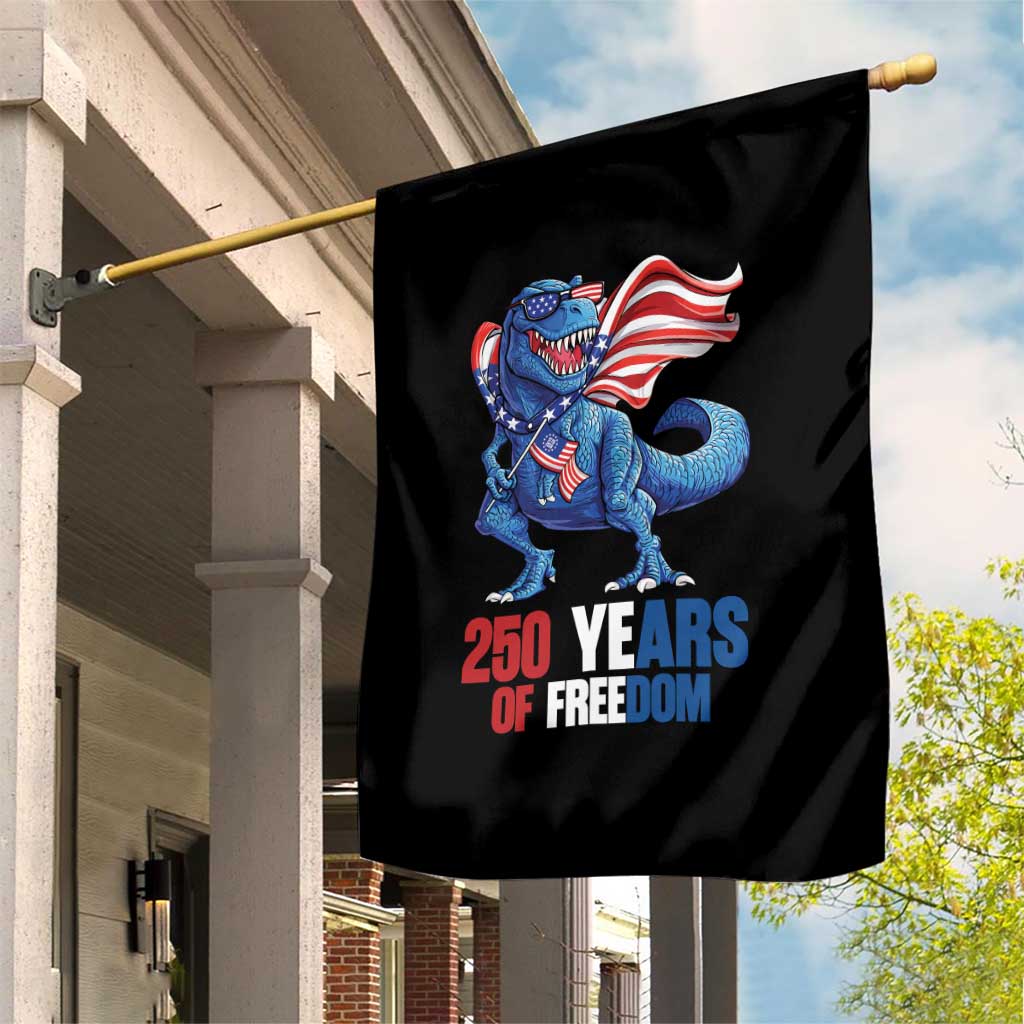 Funny Patriotic Dinosaur Garden Flag 250 Years Of Freedom TS12 Print Your Wear